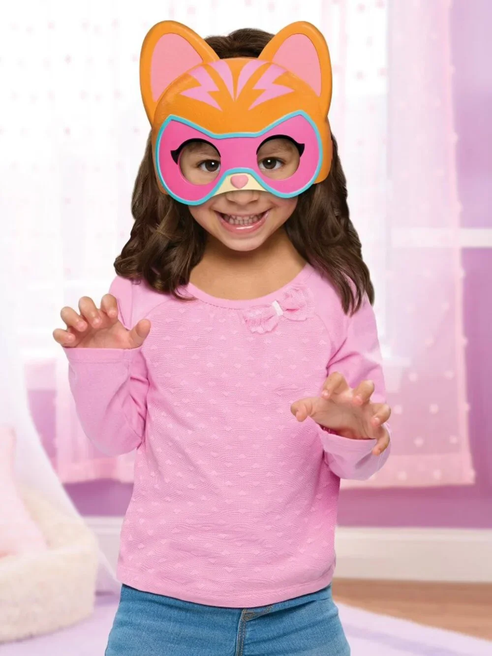 Disney Junior SuperKitties Ginny Hero Mask with Sounds, Adjustable Strap, NEW